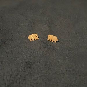 Vintage white elephant earrings